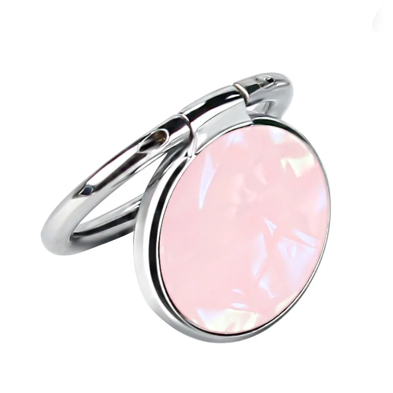 pink 360 градусов металлический корпус шаблон телефон кольцо кронштейн держатель для iPhone Магнитный Мобильный телефон Стенд универсальный стол кольцо держатель - Цвет: pink