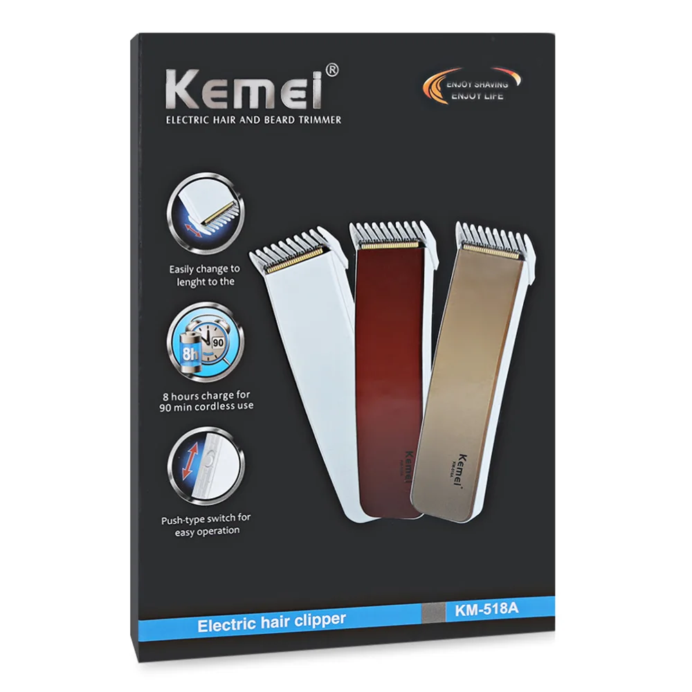 Kemei км-518A профессиональный электрический машинка для стрижки волос