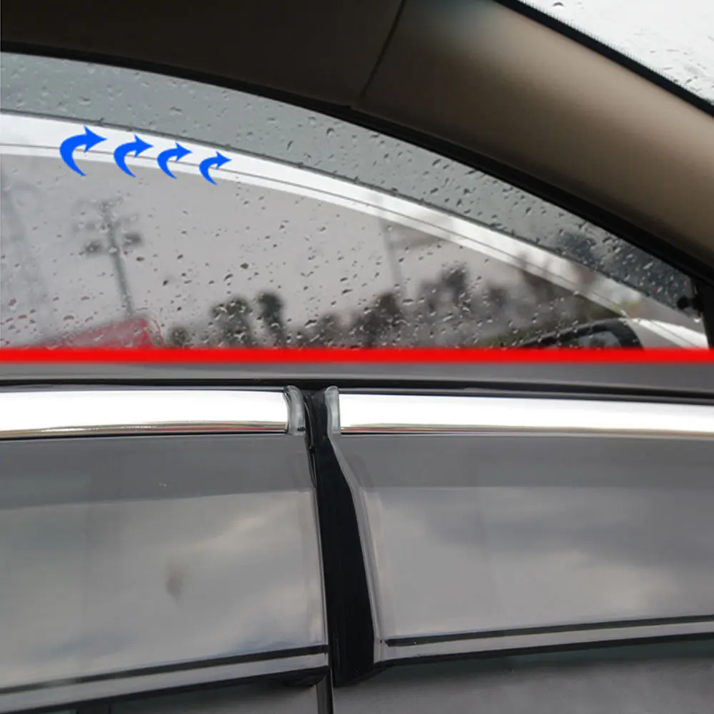 4DR автомобильный оконный козырек тент Vent Rain Guard дефлектор Подходит для Honda Civic 2016