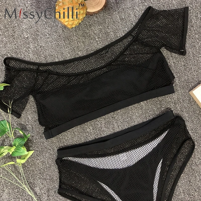 MissyChilli лето 4 шт Костюмы Боди Бразилия одежда для купания купальные костюмы Высокая талия бикини Пуш Ап купальник сетка сексуальный купальный костюм