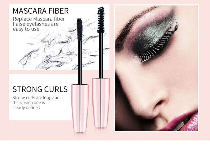 Qibest Brand Professional Fashion Mascara Make Up Long Eyelash Curling Waterproof Lengthening Extension Mascara Cosmetic Brush