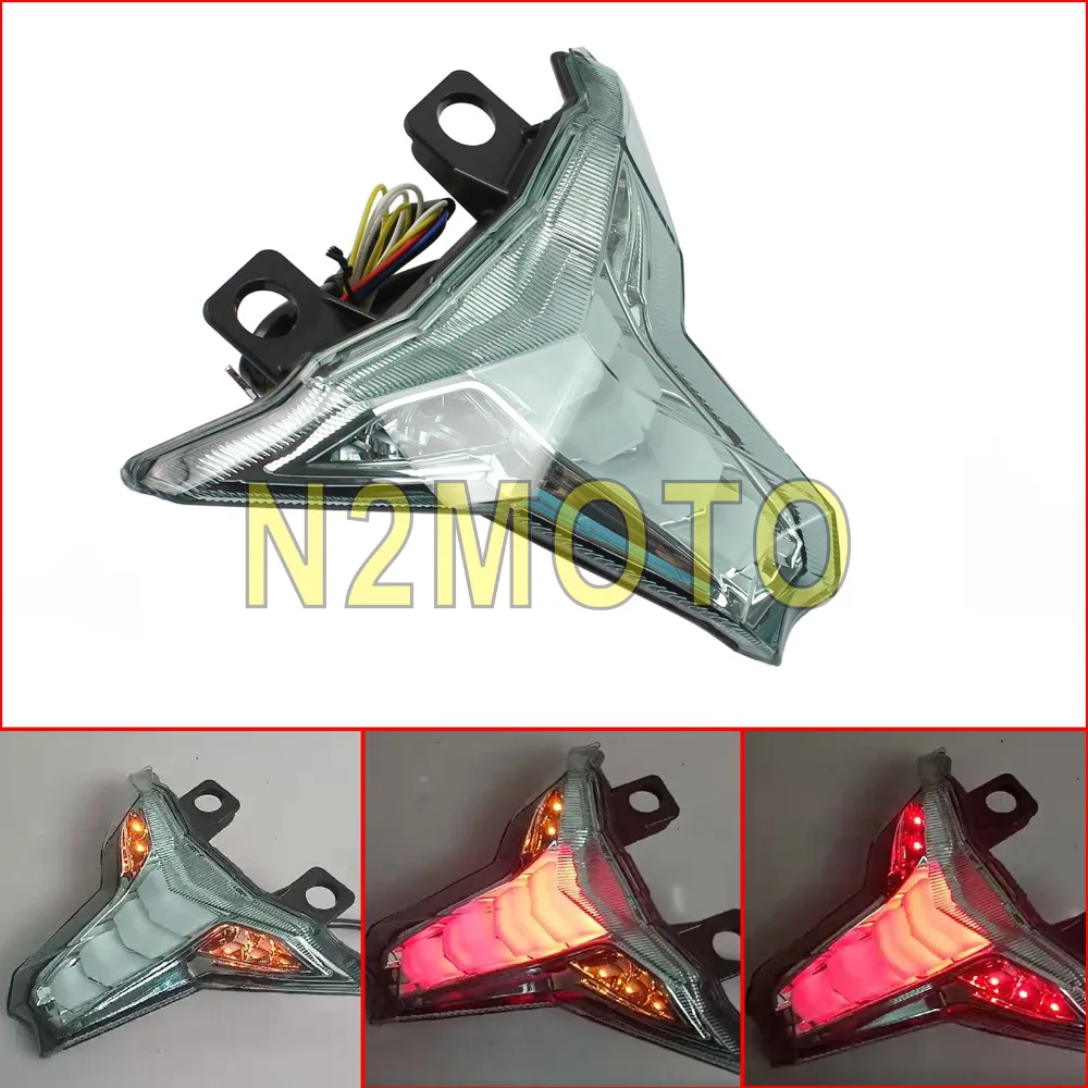 

Motorcycle LED Sequential Taillights Integrated Tail Brake Light Amber Signal Indicator Lamp for Kawasaki Z1000 2014-2017