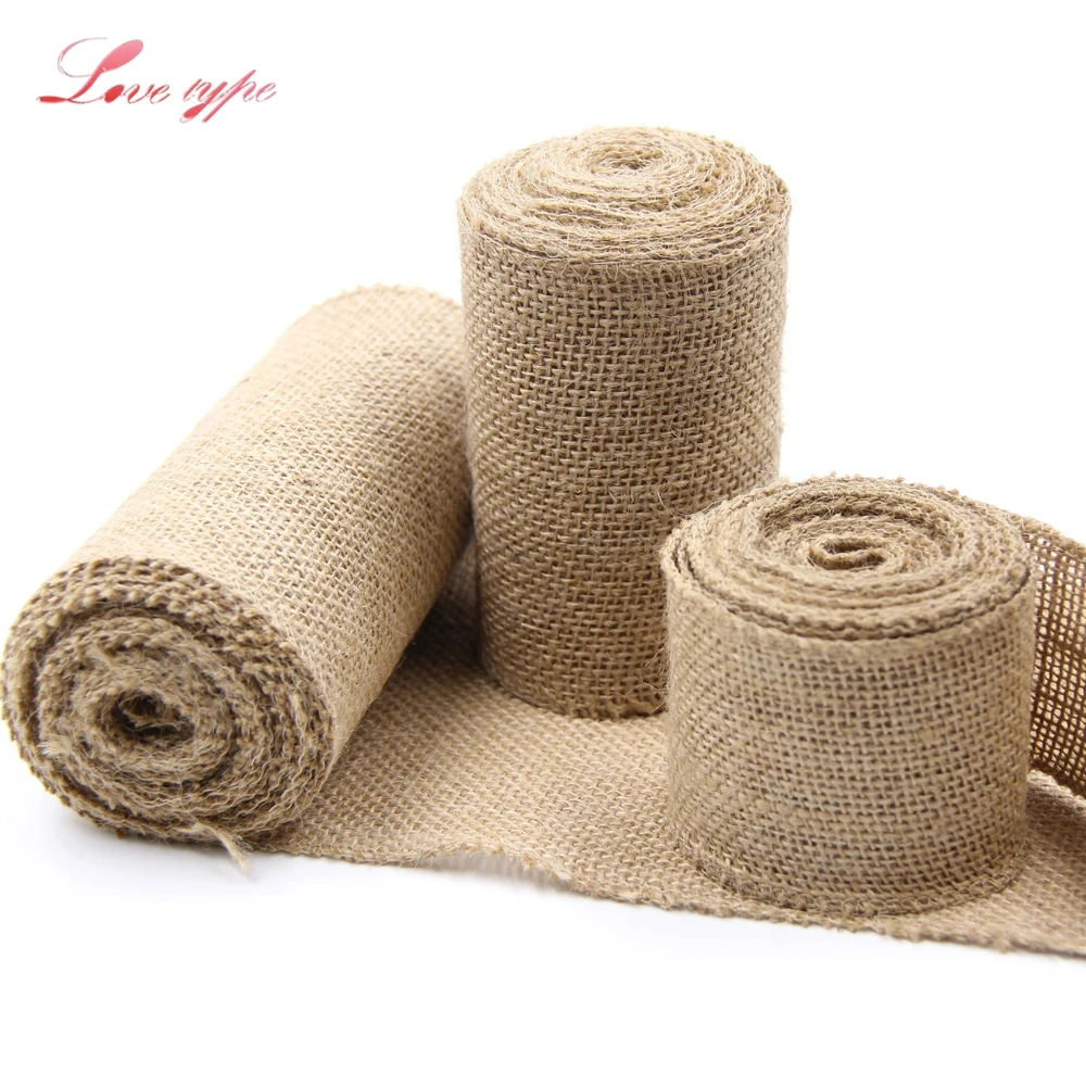 3 м джутовая Мешковина Rolls Hessian лента кружево деревенский Винтаж DIY ремесло