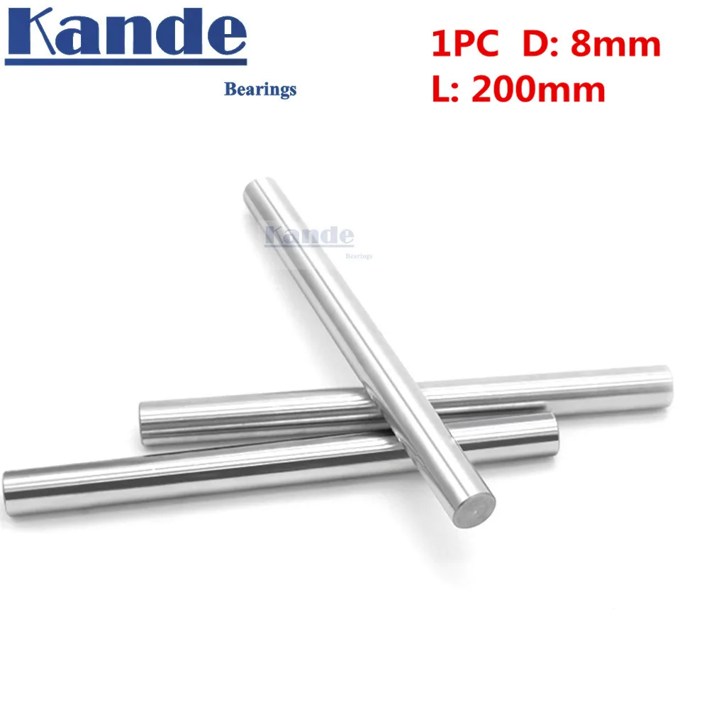 

1pc d: 8mm 3D printer rod shaft d:8mm l: 200mm linear shaft chrome plated rod shaft CNC parts Kande 200mm