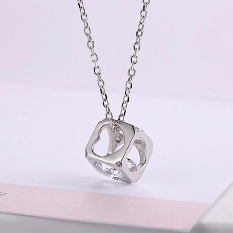 CHINGYING высокого качества День Святого Валентина подарок 925 пробы Silver Cube с