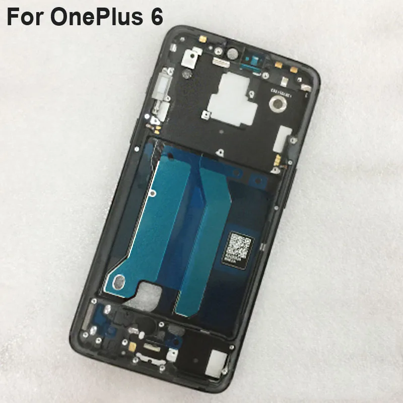 Оригинальный ЖК-экран с передней рамкой для OnePlus 6 корпус чехол средняя рамка