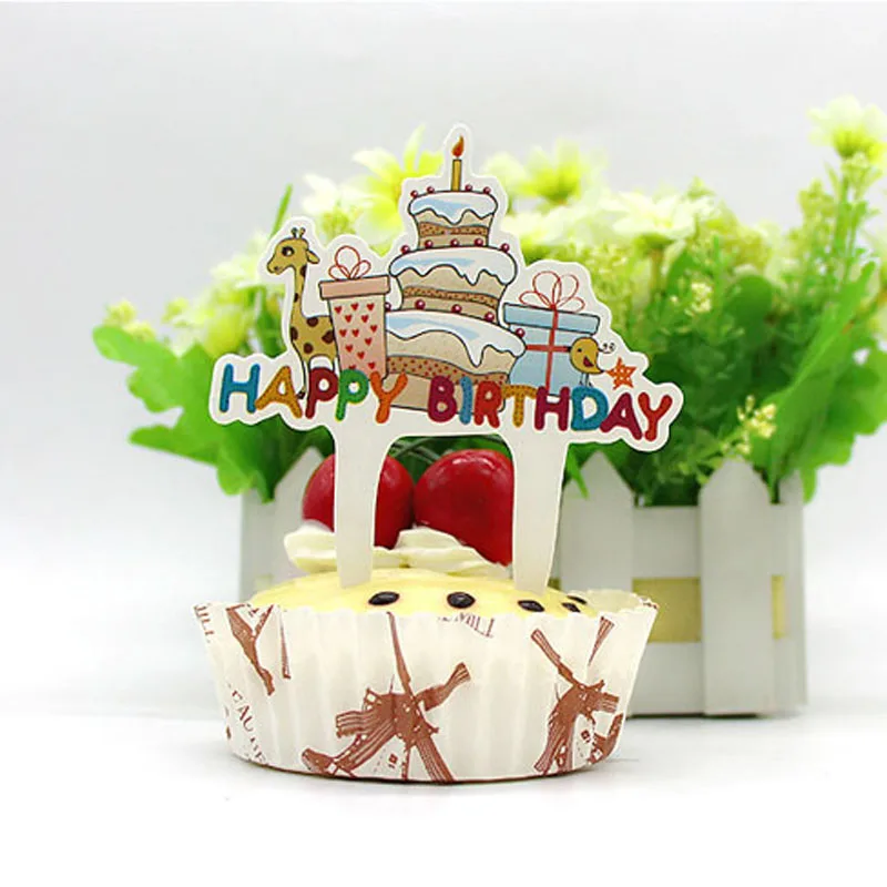 50 шт./упаковка бумажные топперы для мороженого и капкейков | Дом сад