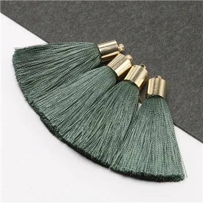 Aliexpress Высокое качество L93/5 см; Сатиновые туфли с кисточками/Золотой шляпа шелковых кисточек/ювелирные изделия аксессуары/аксессуары diy/Ювелирные изделия/diy серьги/4 шт./пакет - Цвет: L9514