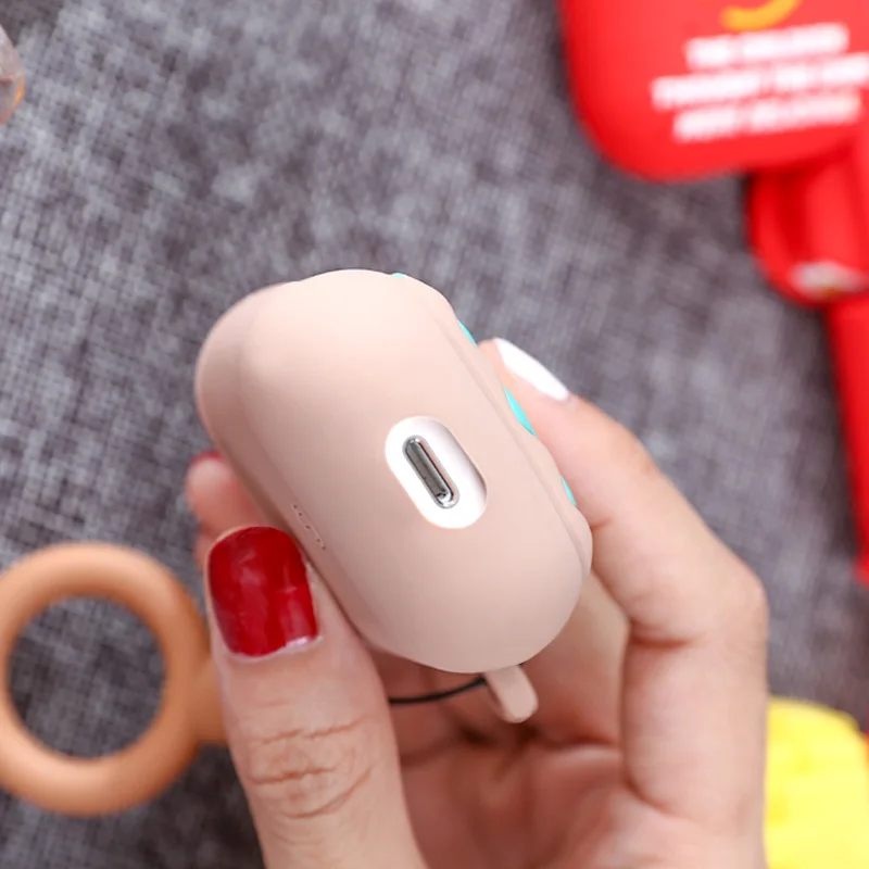 3D Забавный мультфильм Картофель фри беспроводной для Airpods Air Pods 2 1 Eaphone зарядный