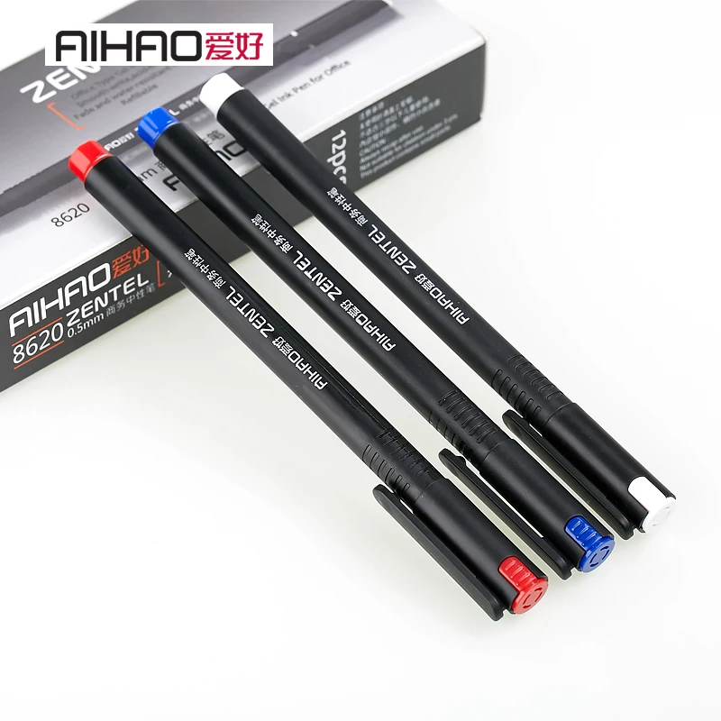 AIHAO деловая ручка 12 шт. подходит для всех 0 5 мм игла кончик офисные принадлежности