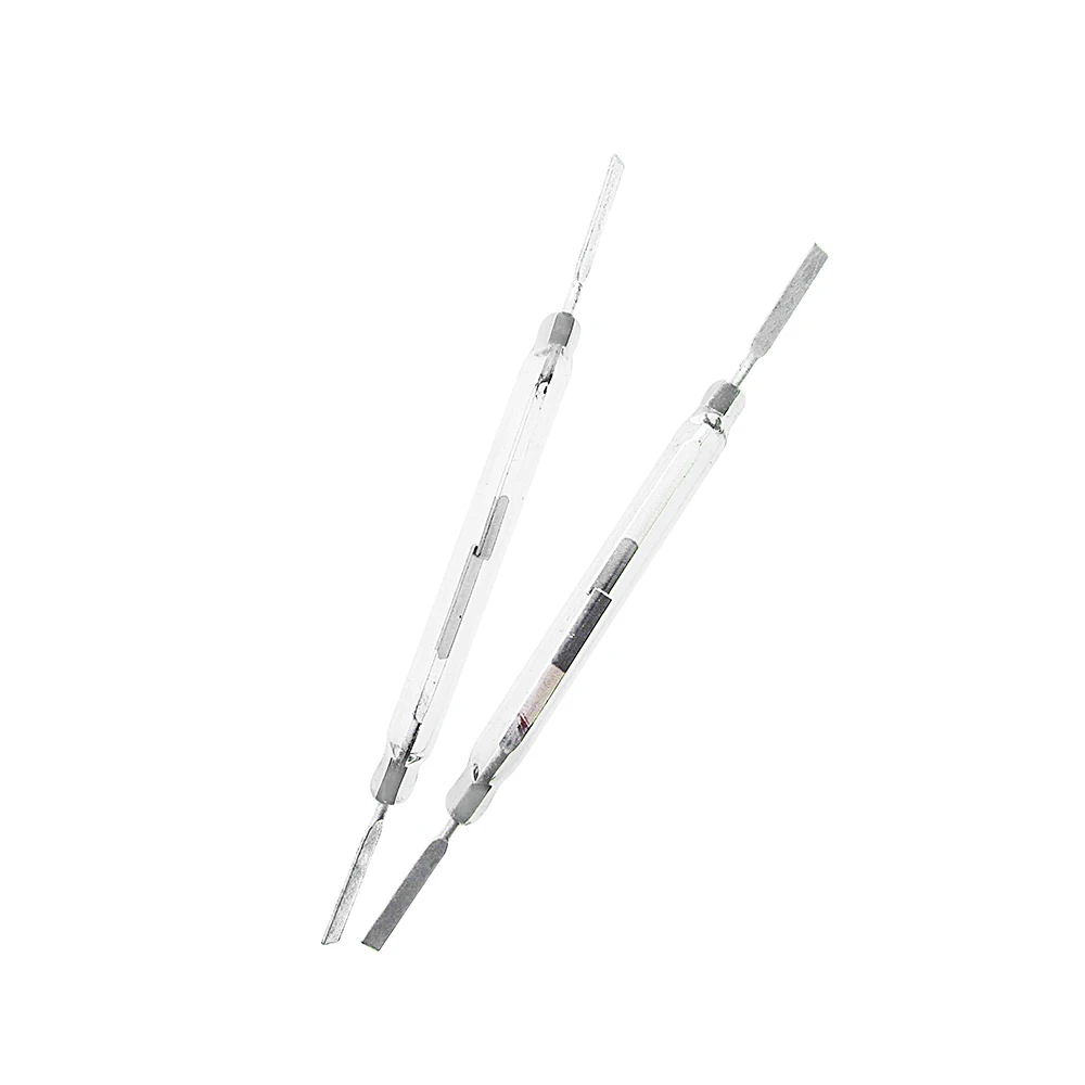 

new 10PCS/LOT Reed Switch 5X50MM White Glass 2A Normally Open (Made in China)