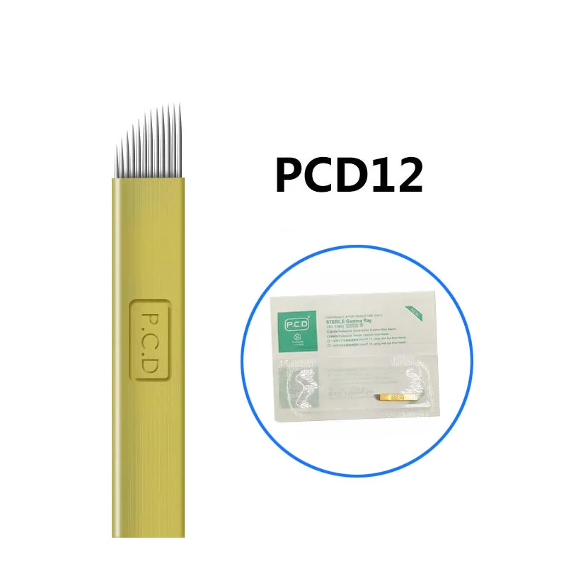 Перманентный макияж тату 12Pin резец сверхтвердый PCD иглы 20 шт. для бровей губ