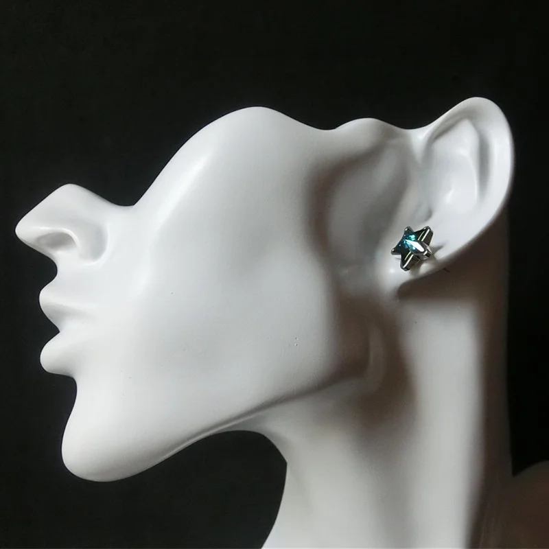 Шпильки Хрустальная звезда серьги 2017 для Для женщин Обувь девочек Jewelry блестящие