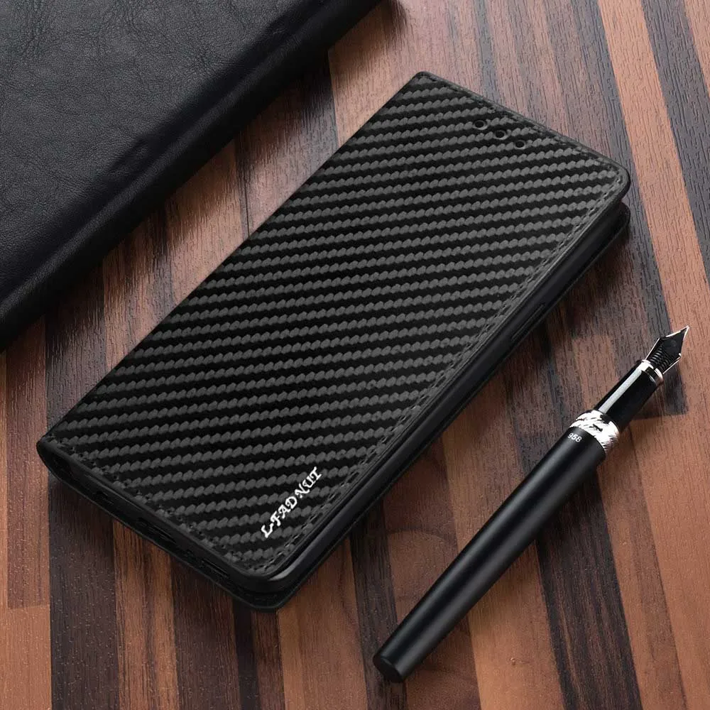 Carbon Fiber Углеродное волокно флип чехол для samsung Galaxy S9 плюс S10 S10E Бизнес кожаный чехол-бумажник с крышкой для samsung S8 S7 S6 край S5 нео-Записка 9 - Цвет: Carbon Fiber