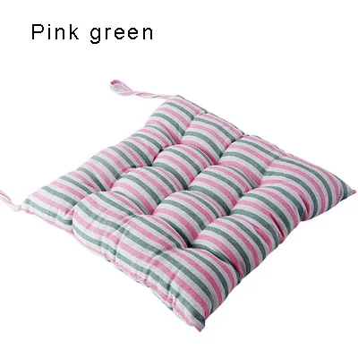 pink-green Домашний офис украшения мягкие и удобные квадратные хлопковые подушки сиденья ягодицы стул ортопедическая стелька полоса утолщение - Цвет: pink-green