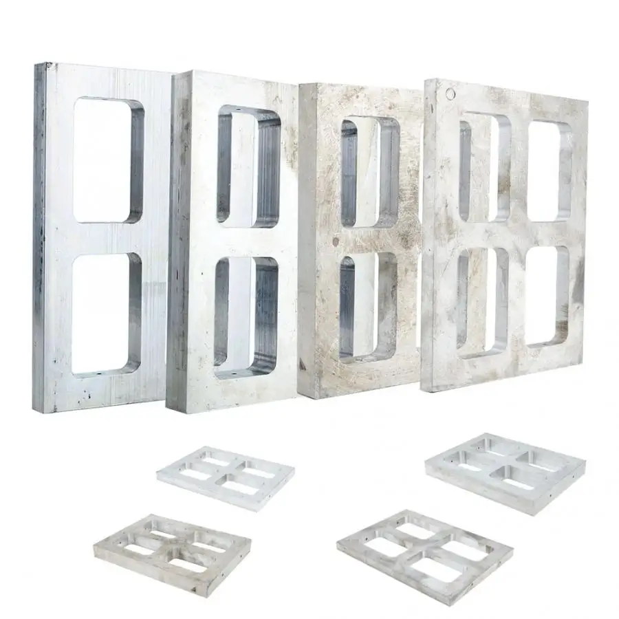 Профессиональная 4 отсека алюминиевая форма рамка для ювелирных изделий