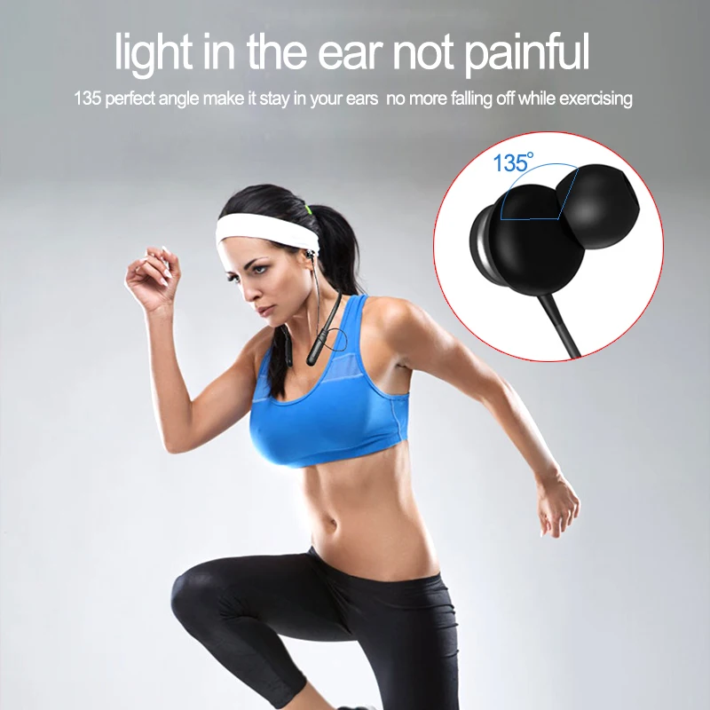 Спортивные Беспроводные наушники для iPhone магнитная гарнитура без рук с