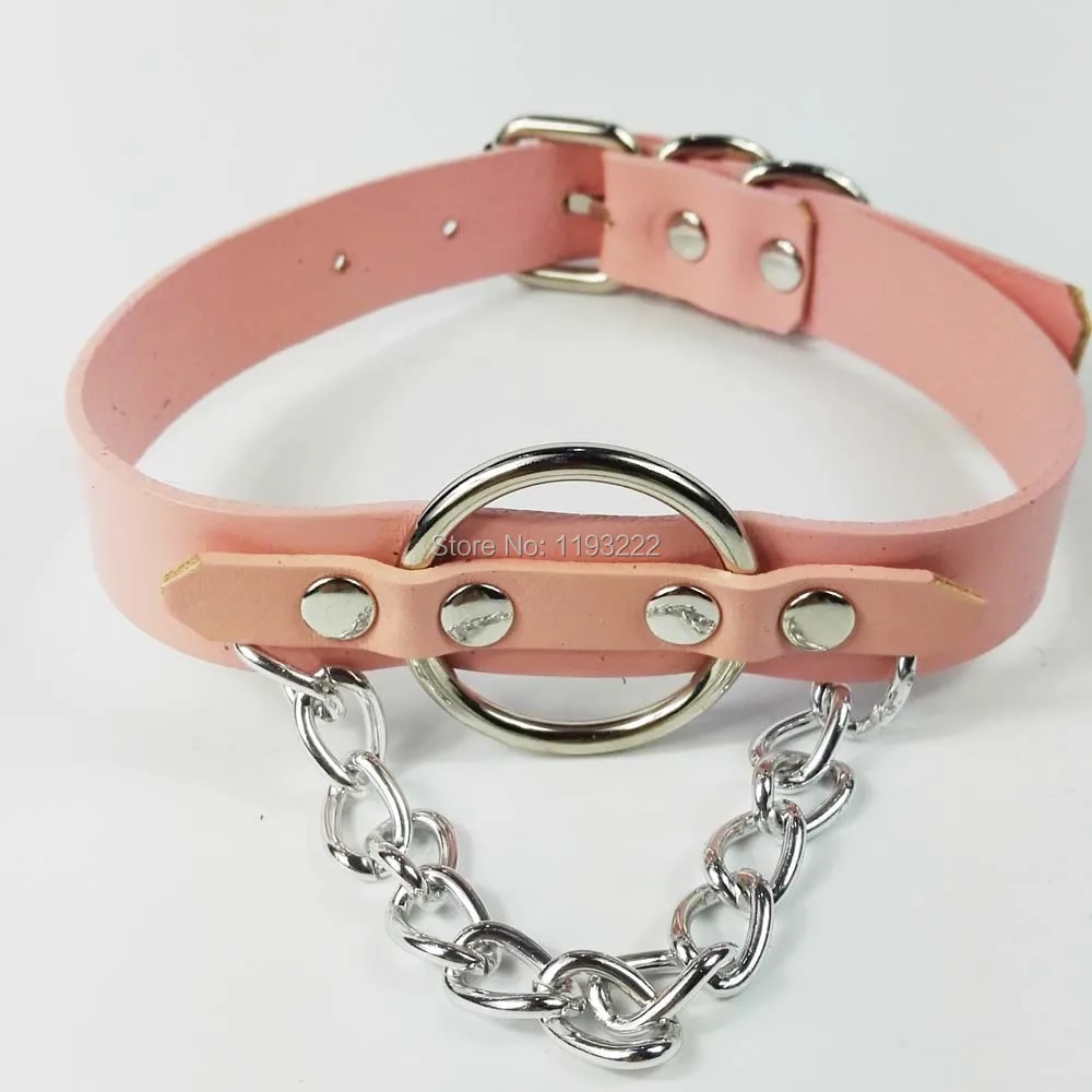 Лолита Харадзюку панк готика ручной работы цепь ссылка БДСМ воротник кожа