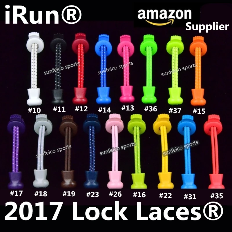 2017 эластичные шнурки без галстука с замками ~ для пробежек поставщик Amazon доступно