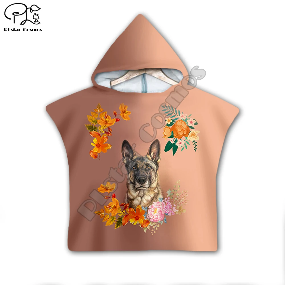 

Забавное банное полотенце с капюшоном для детей, животных, собак, цветов, щенков, детей, для путешествий, пляжные полотенца с 3D принтом, стиль...