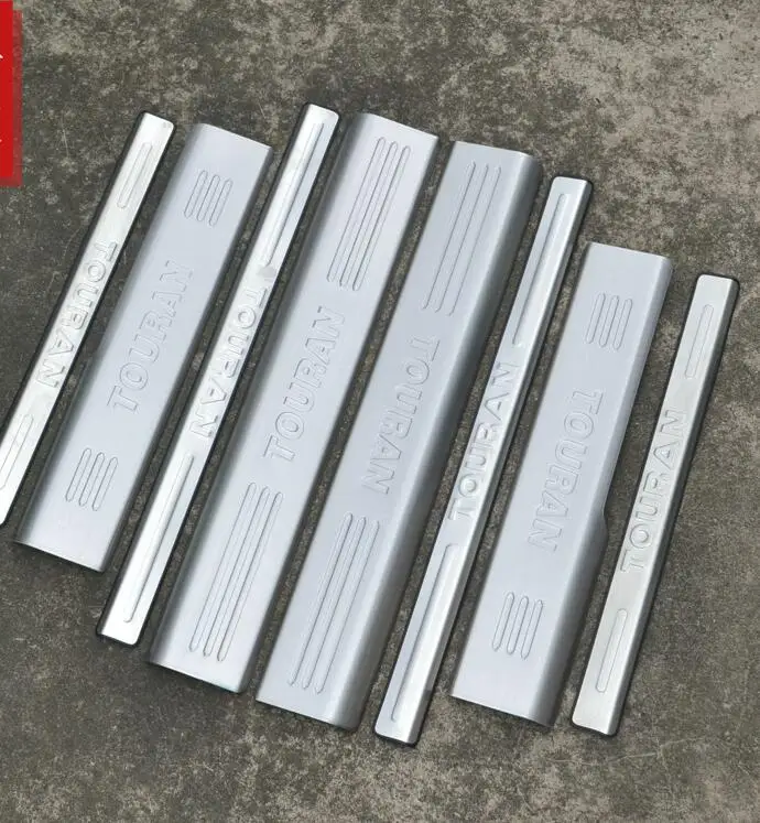 

High quality stainless steel inside external Scuff Plate/Door Sill Protector Sticker For 2004-2013 Volkswagen Touran(8pc)
