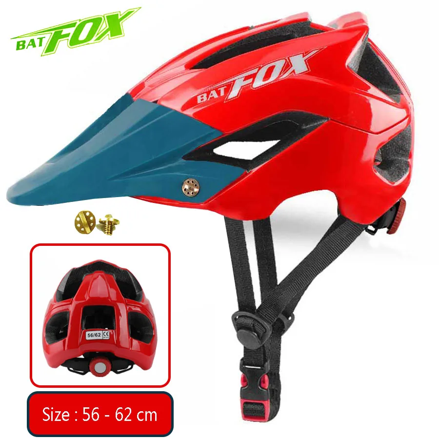 BATFOX велосипедный шлем MTB дорожный велосипед велосипедный шлем красный черный для мужчин и женщин велосипедные шлемы Casco Ciclismo дорожный горный защитный шлем - Цвет: Red Dark Green