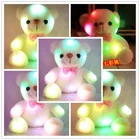 Детская плюшевая подушка, 23 см, 12 секунд записи, цветная, светящаяся, светодиодсветодиодный, милый плюшевый медведь