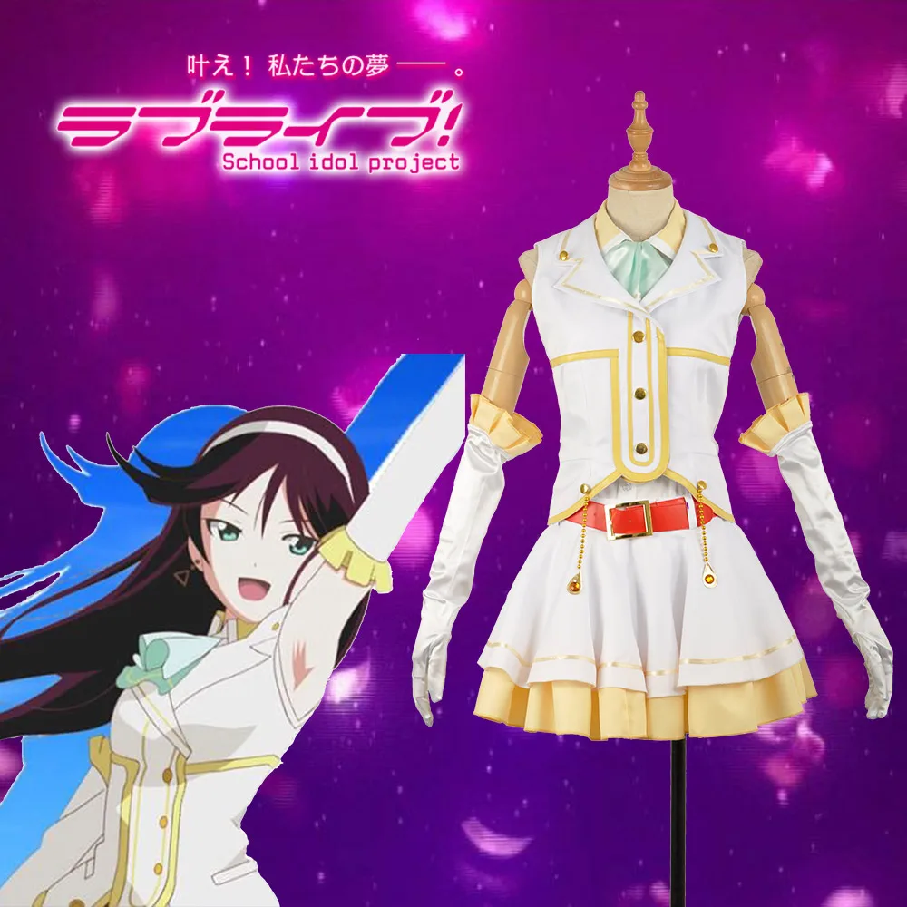 LOVE LIVE! Женское платье без рукавов белая юбка костюм для косплея косплея|costume