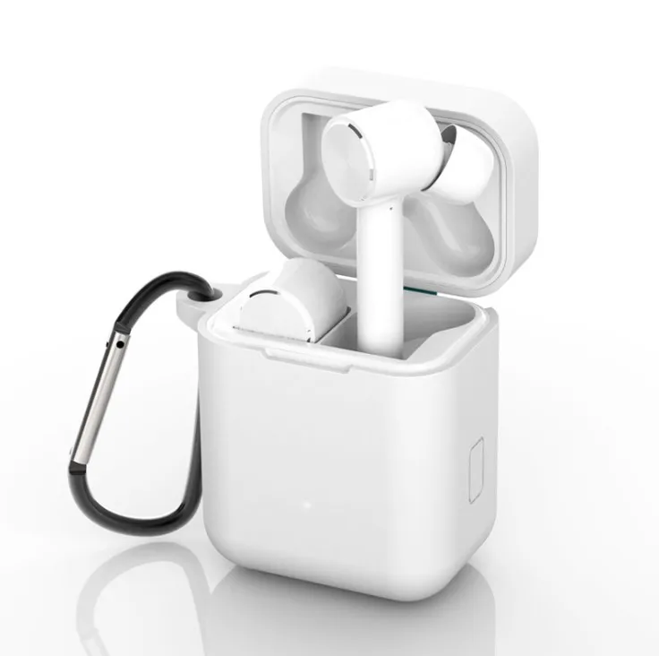 White set 2 Силиконовый чехол для Xiaomi airdots Pro true беспроводные Bluetooth наушники противоударные сумки для Xiaomi airdots чехол - Цвет: White set 2