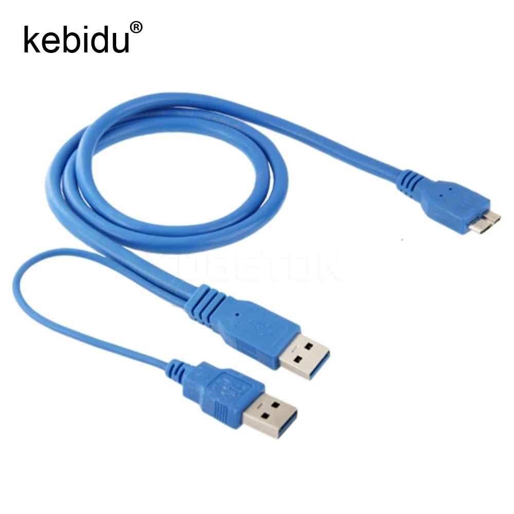 Kebidu длина 50 см двойной USB 3 0 A к Micro B Y образный кабель для жесткого диска чехол