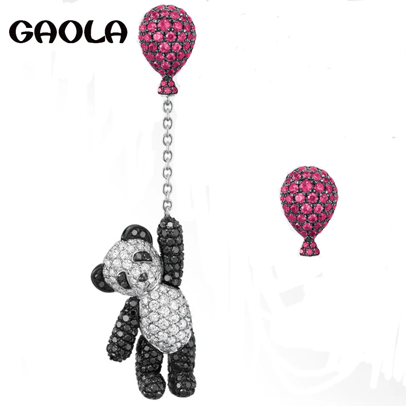 

GAOLA Balloon Lovely Panda Trendy AAA Cubic Zirconia Earring Dangle Earrings Luxury Jewelry for Woman GLE5951Y
