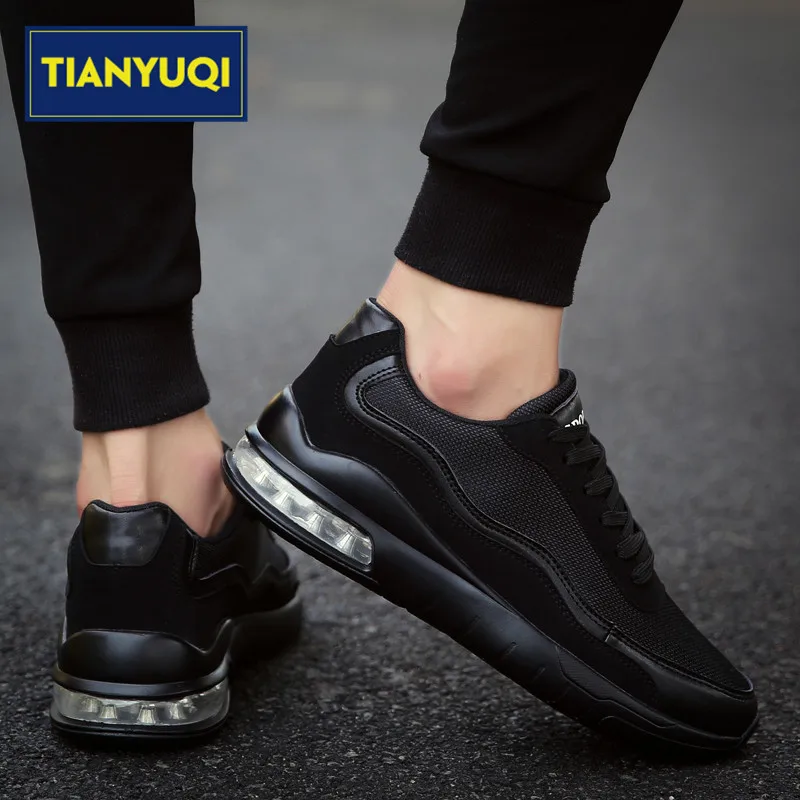 TIANYUQI Cushion Running Shoes For Men Autumn Breathable Mesh Sports Male Outdoor Trainers Jogging Walking Sneakers | Спорт и