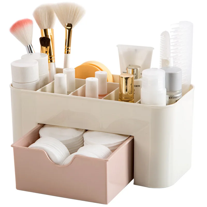 Plastic Storage Box Makeup Drawers Organizer Jewelry Container Make up Case Cosmetic Office Boxes Up | Дом и сад