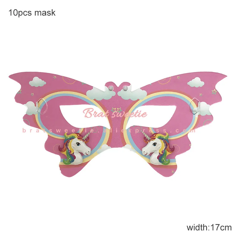 A unicorn mask Единорог вечерние Unicornio счастливый плакат "с днем рождения" шары для детей украшение для именинного торта дети партии украшения сувениры Поставки - Цвет: A unicorn mask