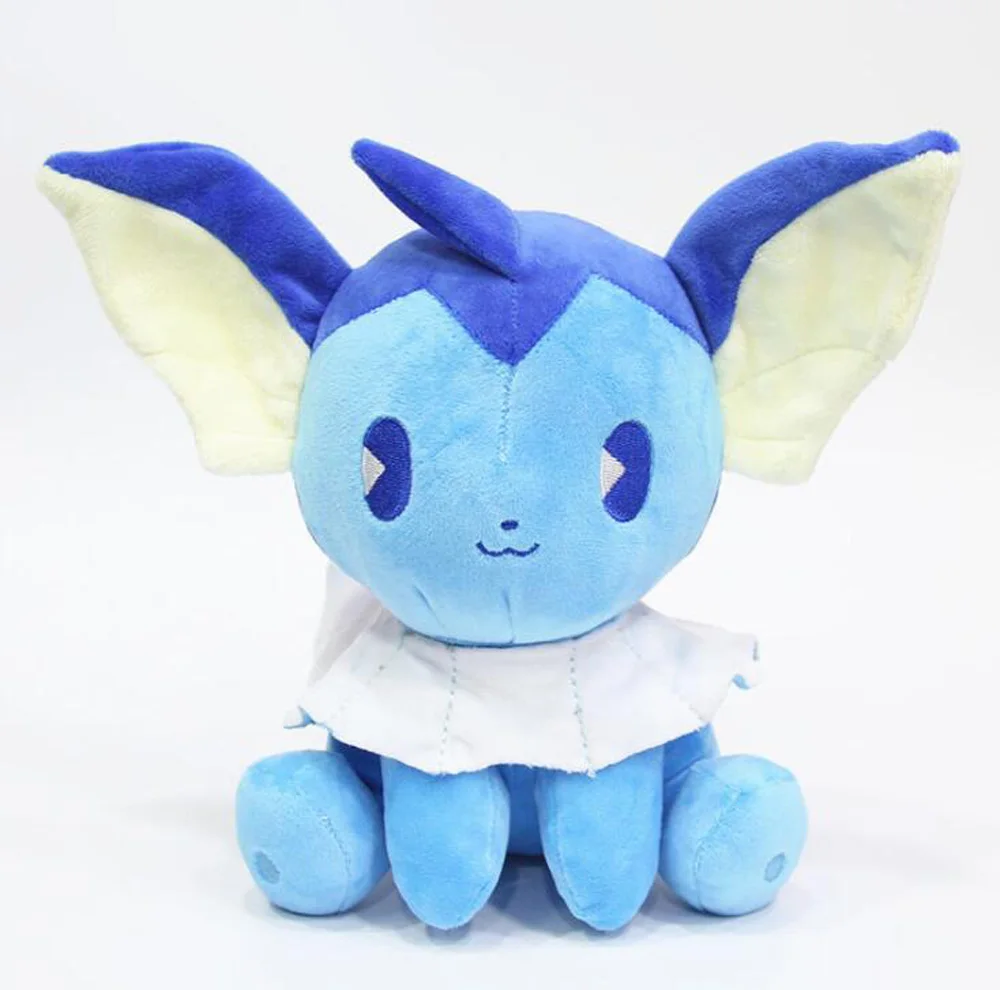 Vaporeon 10 видов стилей Saiko Soda Pikachu Sylveon Umbreon Flareon Vaporeon Jolteon Eevee Espeon Leafeon Glaceon " 20 см плюшевые куклы в розницу - Цвет: Vaporeon