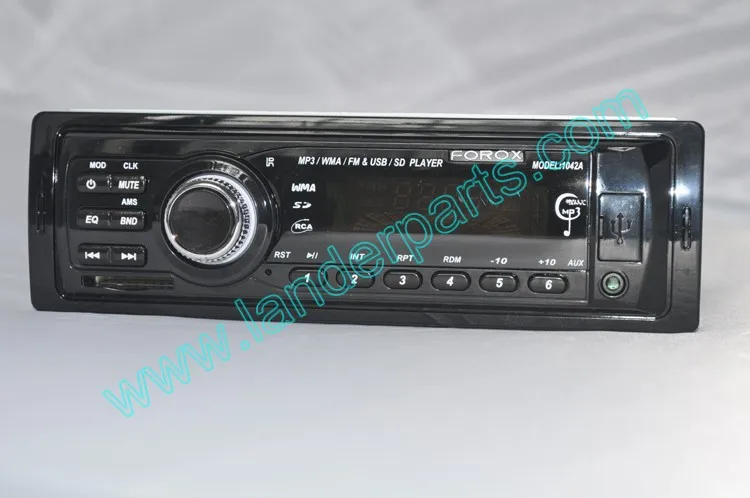 Новое поступление 12 в автомобильный Радио плеер FM MP3 автомобильный аудио с USB SD слот MP3 WMA WAV forma музыка с пультом дистанционного управления 1 DIN 1042A