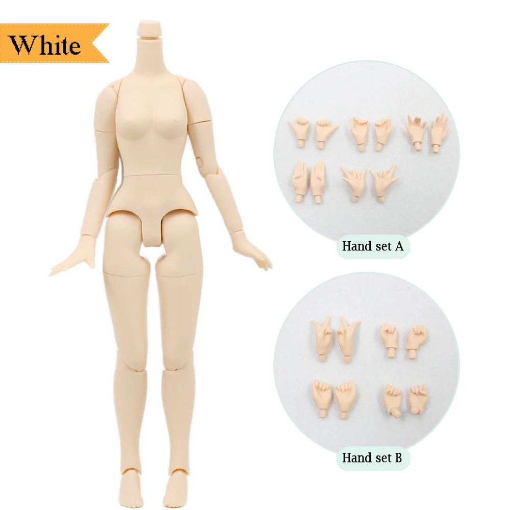White skin body 8.5 inch For 12 inch ICY DBS Blyth doll with Big Breast suitable for diy toy