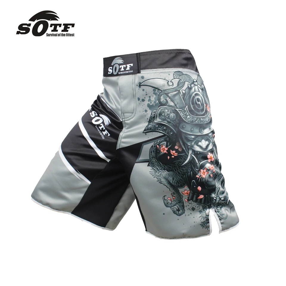 Спортивные шорты SUOTF MMA Fighting Glory красный и черный дышащие для фитнеса Tiger Muay Thai
