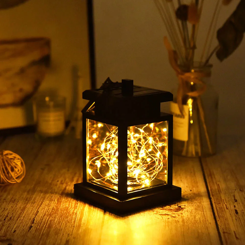 

Portable Lantern LED light Outdoor Solar Lantern Hanging Light LED Yard Garden Lamp Decors for Camping Hiking