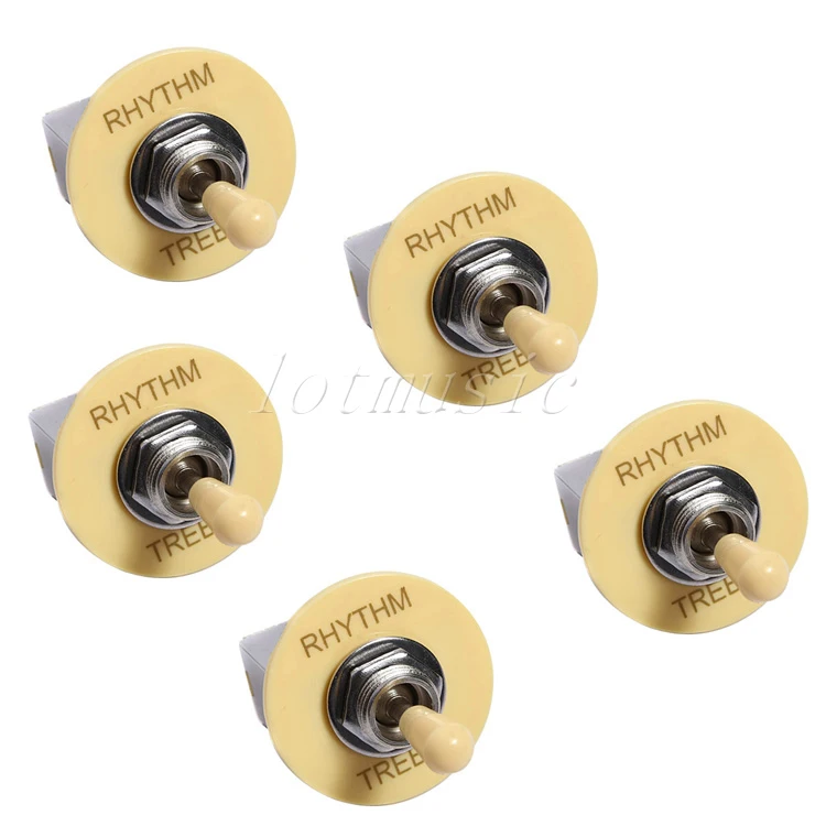 

5pcs Chrome Box Toggle Switch w/Washer Ring ForElectric Guitar Replacement