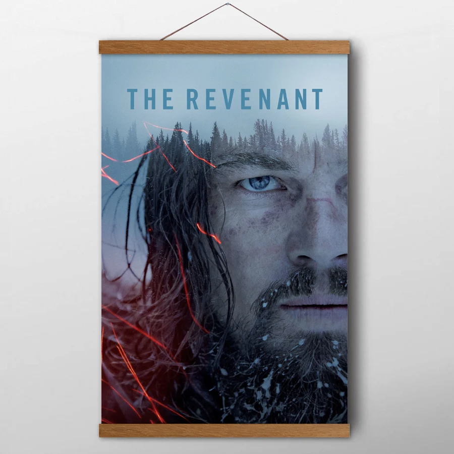 

Teak Wood Scrolls Paintings Movie The Revenant Wall Art Poster Canvas Cloth Prints For Living Room Decor