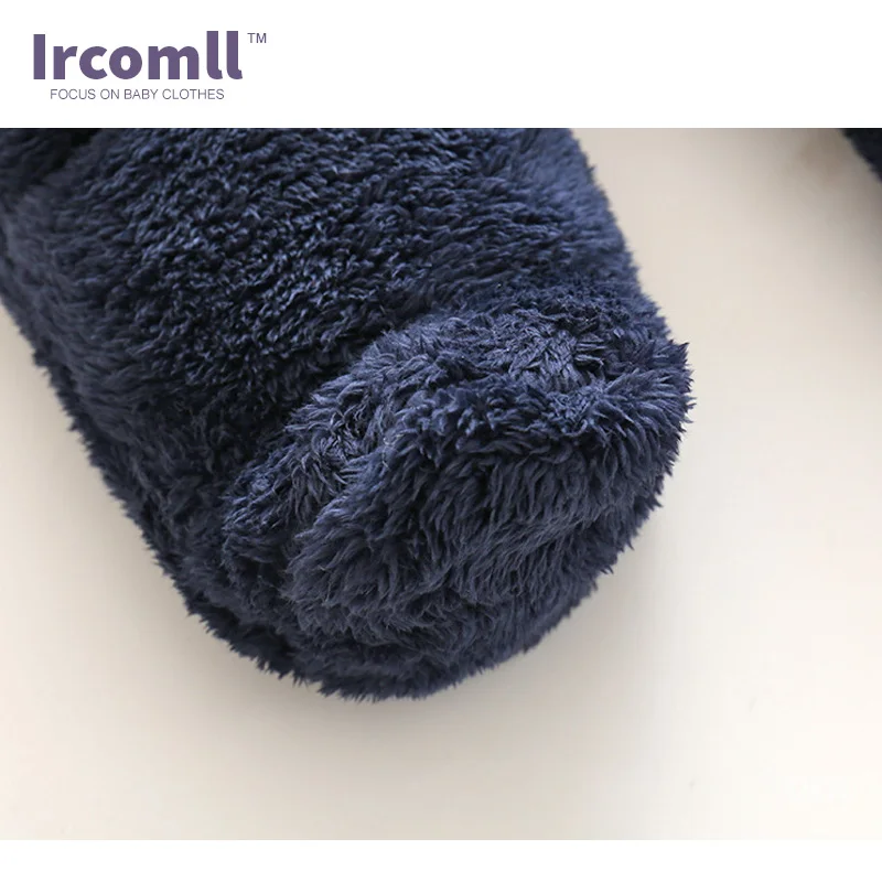 2017 Ircomll новейший теплый боди детские комбинезоны с капюшоном из кораллового