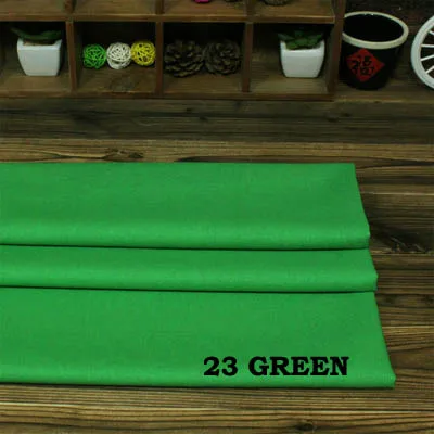 23 green Хлопок/лен ткани фиолетовый розовый оранжевый зеленый серый хаки сплошной цвет для DIY Одежда Платье Брюки подушки ручной работы Текстиль - Цвет: 23 green