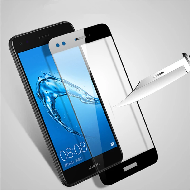 Полное покрытие закаленное стекло для huawei Honor 9 lite 8 6A 6C 6X Pro 7X край экран защитная