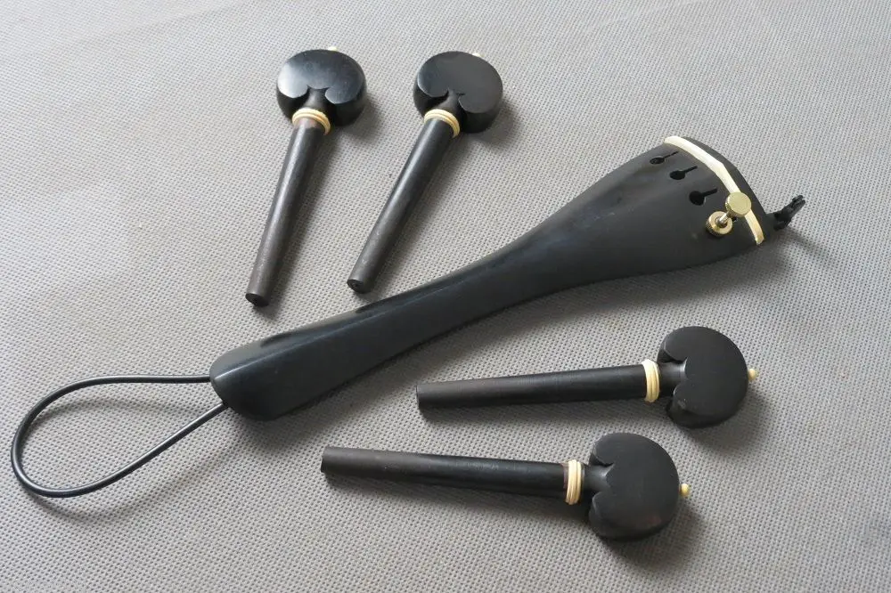 

Hand-made 1 set ebony wood 4/4 CELLO Peg Tailpiece ,Cello PART