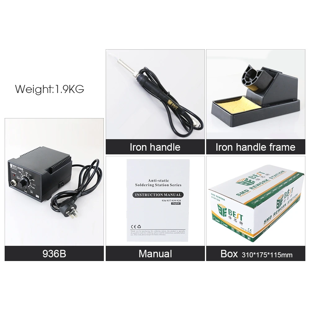 

Welding Adjustable Temperature Electric Welding Stations Antistatic Soldering Iron Soldering Rework Station