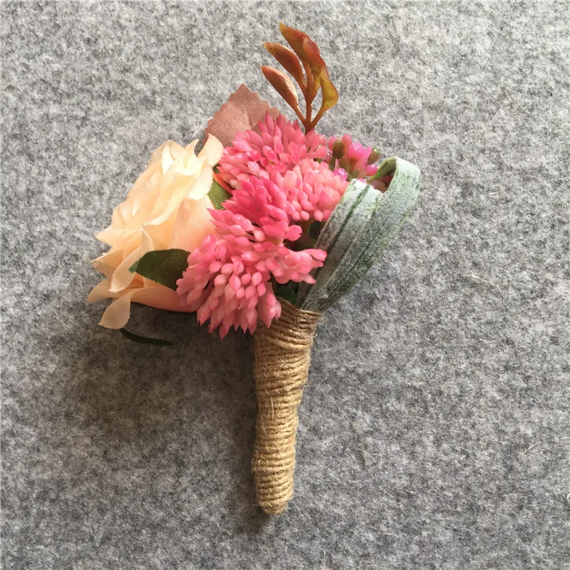 WeddingBobDIY светильник-розовая бутоньерка для жениха с отверстиями искусственные