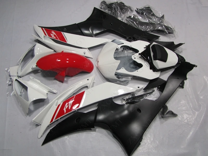 Обтекатели для YAMAHA YZFR6 2006 2007 Белый Черный Красный 06 YZF R6 07|Полные комплекты