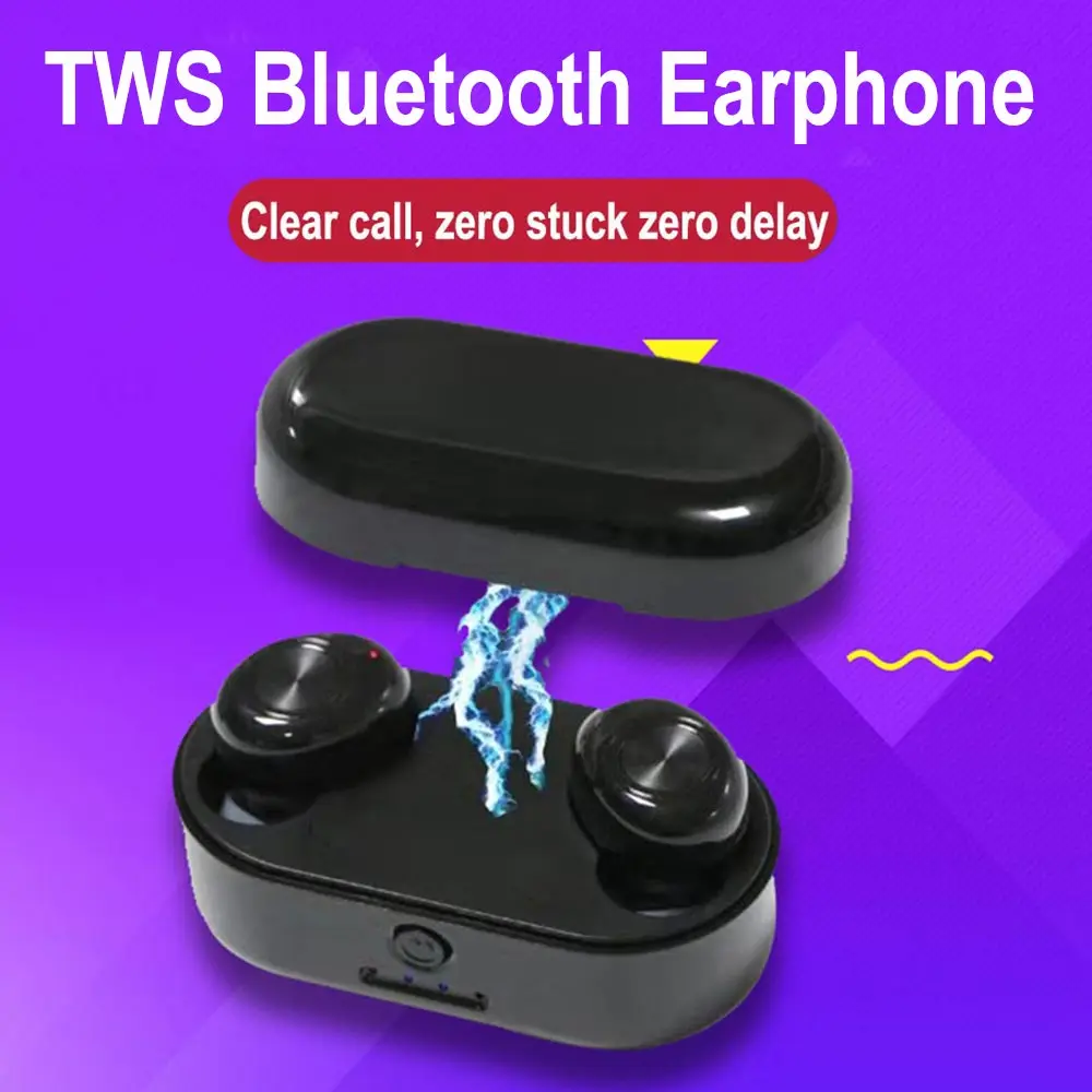 Twinbuys Беспроводной наушники вкладыши TWS с музыкальные Мини Bluetooth V5.0 True стерео