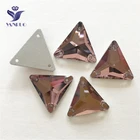 YANRUO 3270, все размеры, Копченый топаз, стеклянные стразы, плоская задняя часть, треугольник, пришивные стразы, шитье одежды